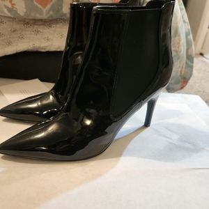 Nine West patent leather booties